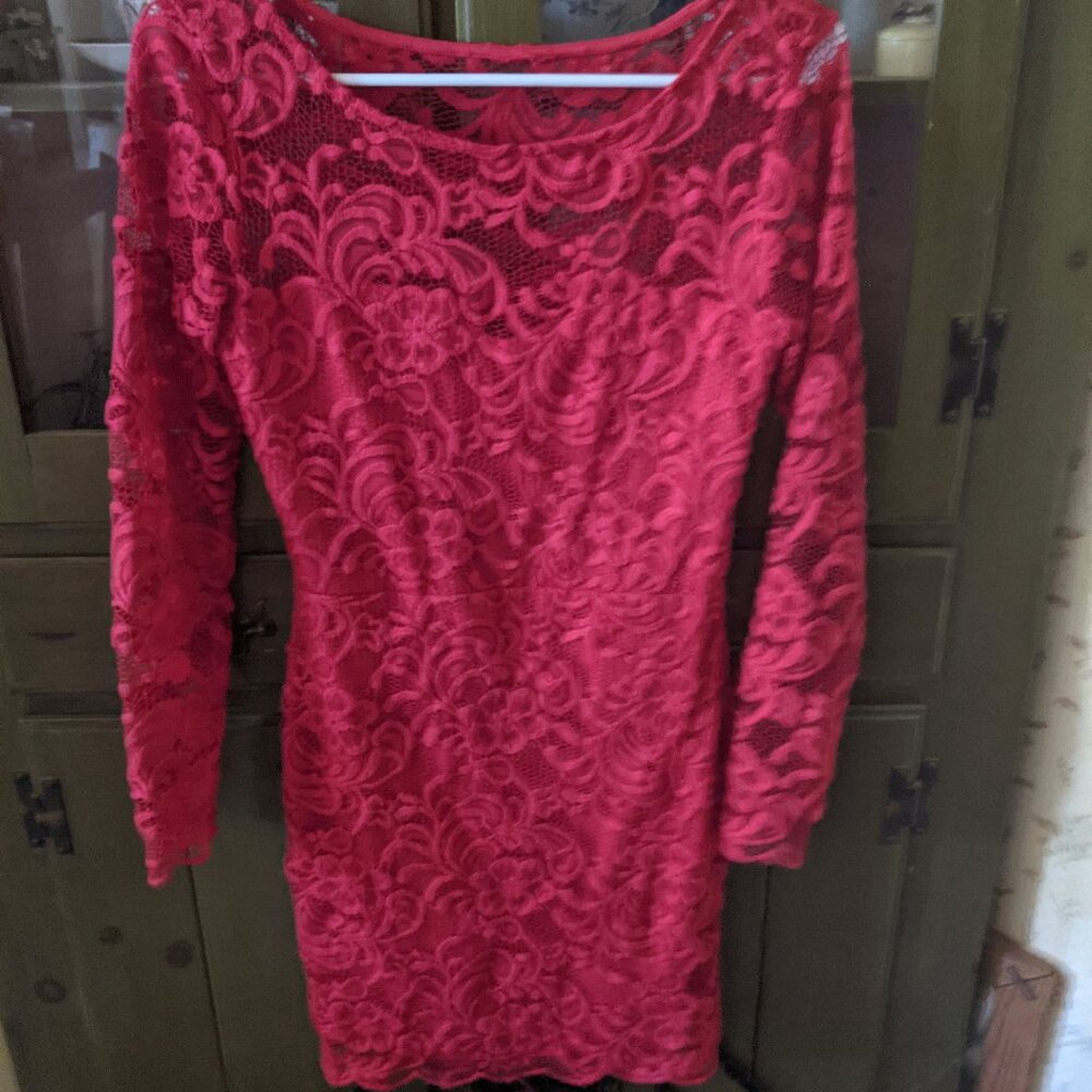 Hot summer red dress